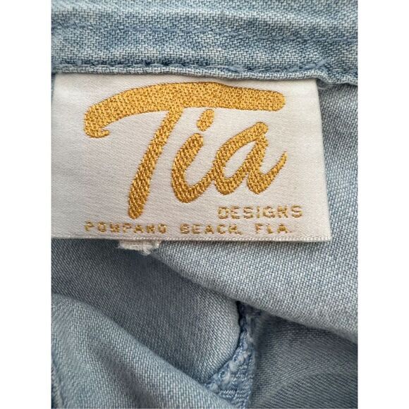 Tia Medium vintage 90s button up denim women’s shirt southwestern decal motif Ar - Picture 4 of 9